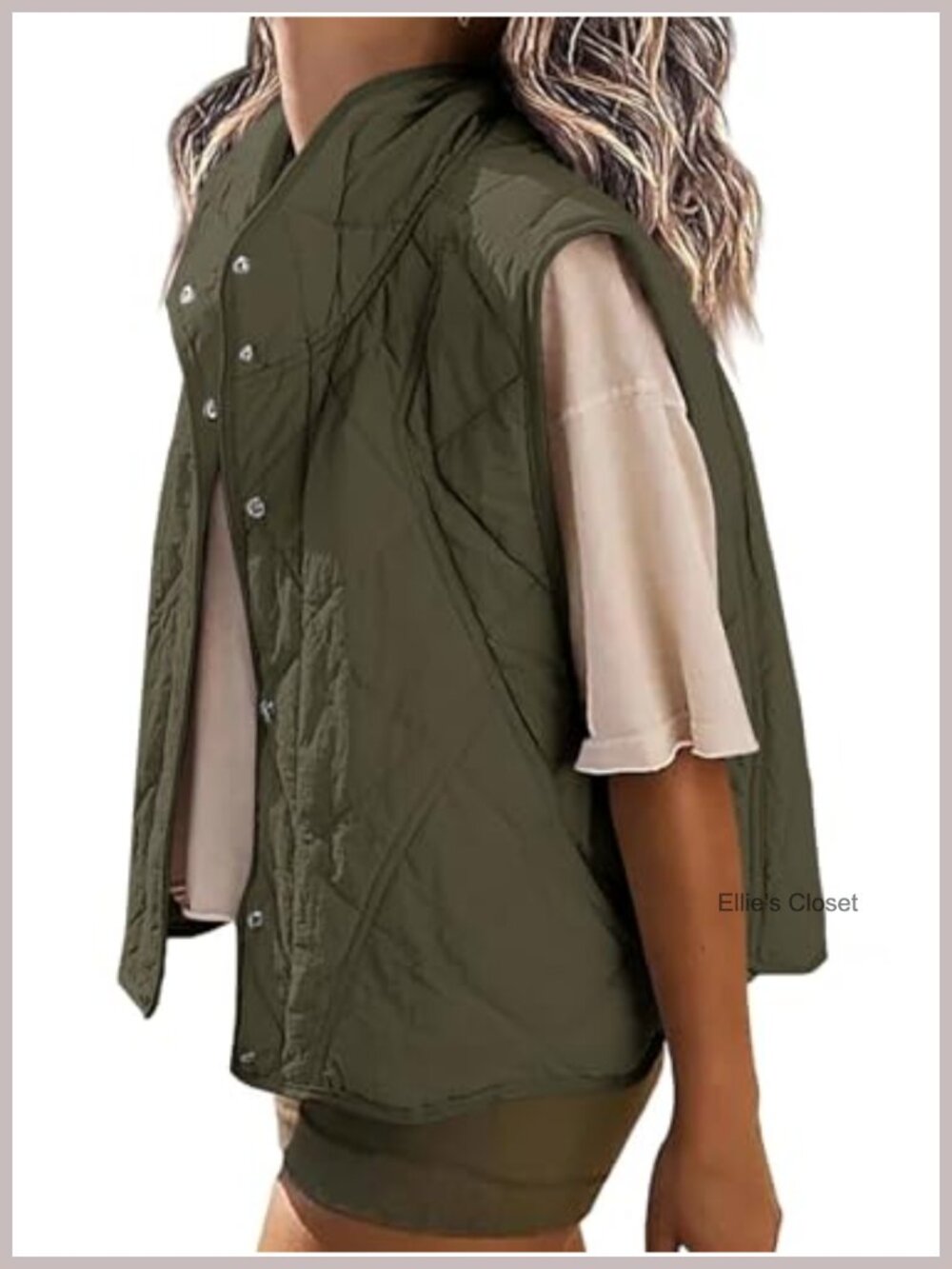 Quilted Puffer Vest Cropped Button Down Sleeveless Lightweight Women's